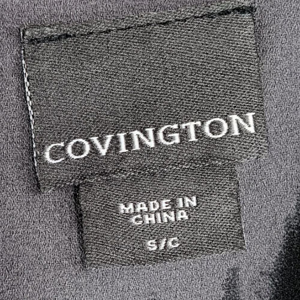 COVINGTON-Women's Ruffle Front Tank Top-Dressy-Black-Red-Work-Casual-Summer - Picture 12 of 15